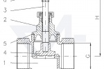 Клапан бронзовый невозвратно-запорный проходной муфтовый DIN 3844/2, Rg 5/SoMs 59 с металлическим уплотнением тип 20.51.02 / 20.51.04