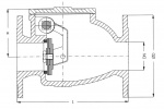 Захлопка фланцевая невозвратная PN 10/16 Рис.08-004