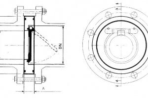 Захлопка межфланцевая невозвратная PN 10/16 Рис.08-010