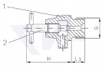 Выпускной клапан DIN 86545, Rg 5 с металлическим уплотнением и боковым сливом, с фиксированной Т-рукояткой тип 29.30.02