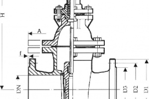 Задвижки клинкетные овальный корпус PN 10 Рис.05-008